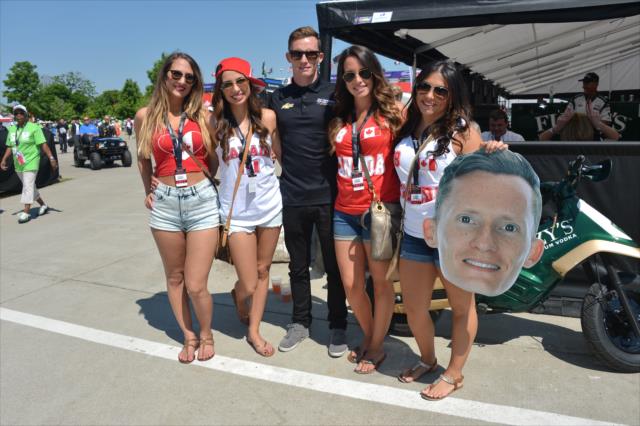 Mike Conway meets with the fans at Belle Isle -- Photo by: Chris Owens