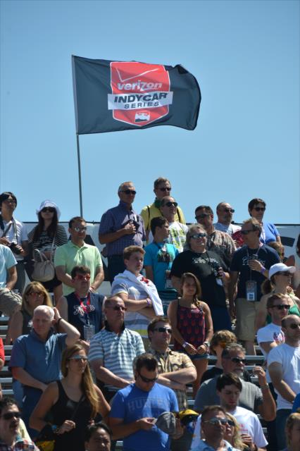 The grandstands fill prior to the start of Race 1 of the Chevrolet Indy Dual in Detroit -- Photo by: Chris Owens