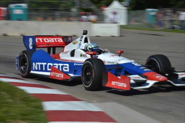 Ryan Briscoe exits Turn 4 during Race 1 of the Chevrolet Indy Dual in Detroit -- Photo by: Chris Owens