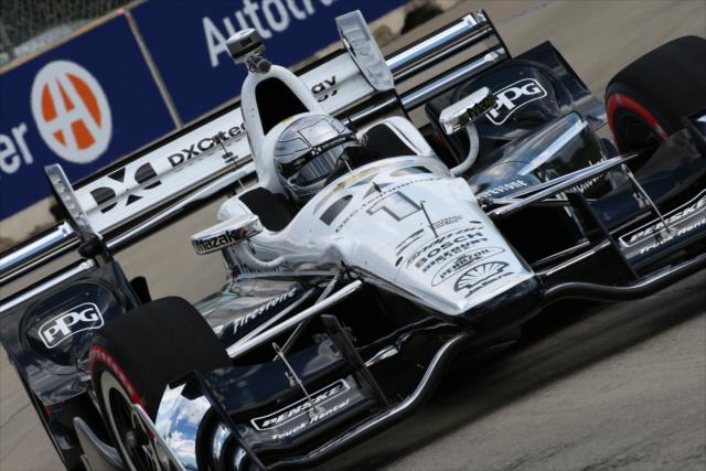 Simon Pagenaud rolls through Turn 8 during practice for the Chevrolet Detroit Grand Prix -- Photo by: Bret Kelley