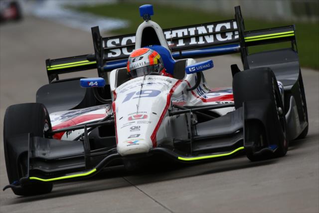 Ed Jones sets up for Turn 12 during practice for the Chevrolet Detroit Grand Prix -- Photo by: Bret Kelley