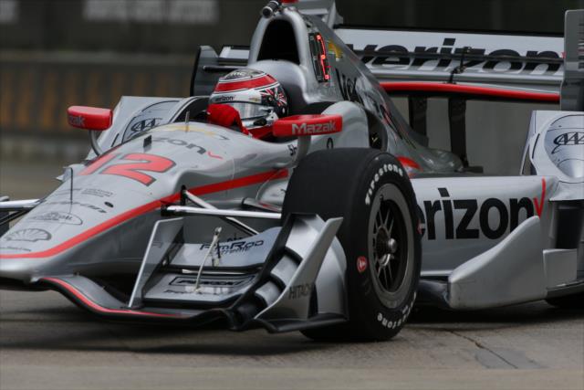 Will Power scoots into Turn 11 during practice for the Chevrolet Detroit Grand Prix -- Photo by: Bret Kelley