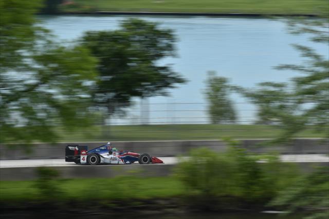 Conor Daly sails down the backstretch during practice for the Chevrolet Detroit Grand Prix -- Photo by: Chris Owens