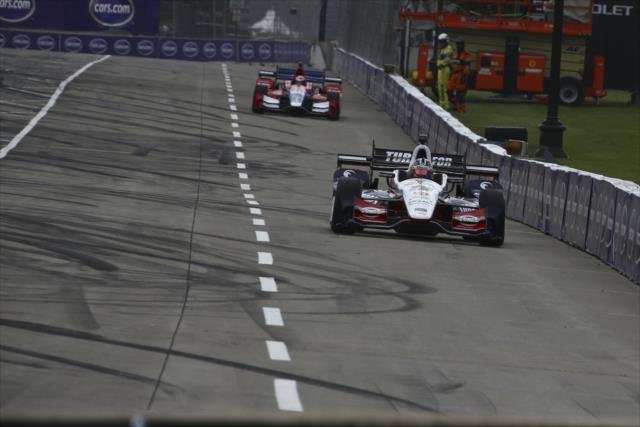 Graham Rahal rolls down pit lane during Race 1 of the Chevrolet Detroit Grand Prix -- Photo by: Bret Kelley