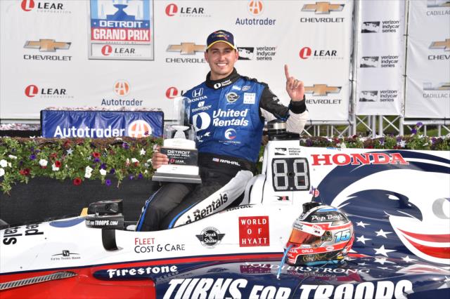 Graham Rahal and Rahal Letterman Lanigan Racing win Race 1 of the Chevrolet Detroit Grand Prix -- Photo by: Chris Owens