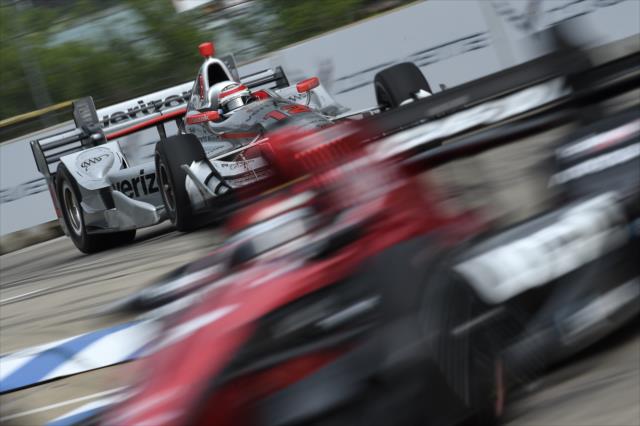 Will Power sets up for Turn 7 during Race 1 of the Chevrolet Detroit Grand Prix -- Photo by: Chris Owens