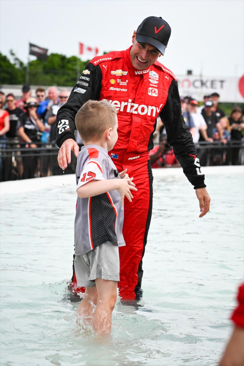 Will Power and son Beau - Chevrolet Detroit Grand Prix - By: James Black -- Photo by: James  Black