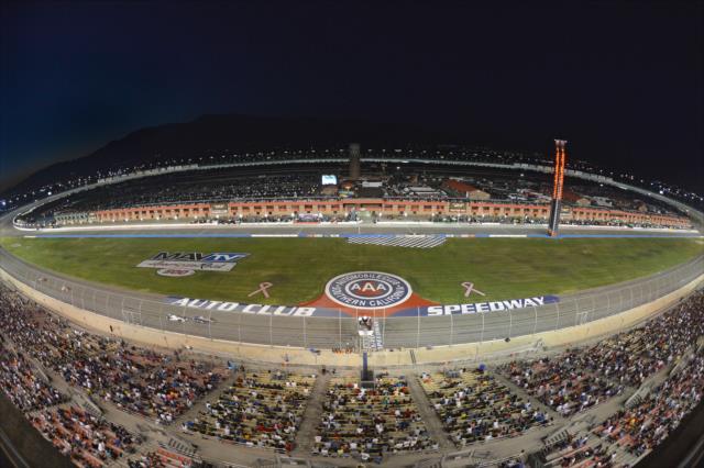 Panoramic shot of Auto Club Speedway during the MAVTV 500 -- Photo by: John Cote