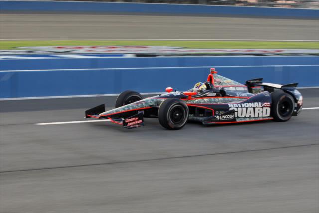 Oriol Servia pulls out of pit lane prior to the start of the MAVTV 500 -- Photo by: Richard Dowdy