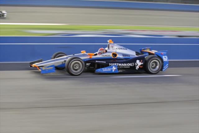 Josef Newgarden pulls out of pitlane prior to the start of the MAVTV 500 -- Photo by: Richard Dowdy