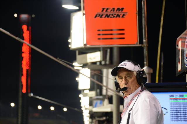 Roger Penske looks on during the MAVTV 500 at Auto Club Speedway -- Photo by: Chris Owens
