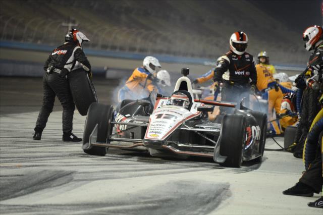 Will Power peels out of his stall after a pit stop during the MAVTV 500 -- Photo by: Chris Owens