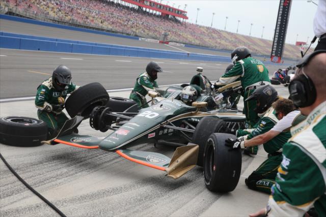 Ed Carpenter comes in for service during the MAVTV 500 at Auto Club Speedway -- Photo by: Chris Jones