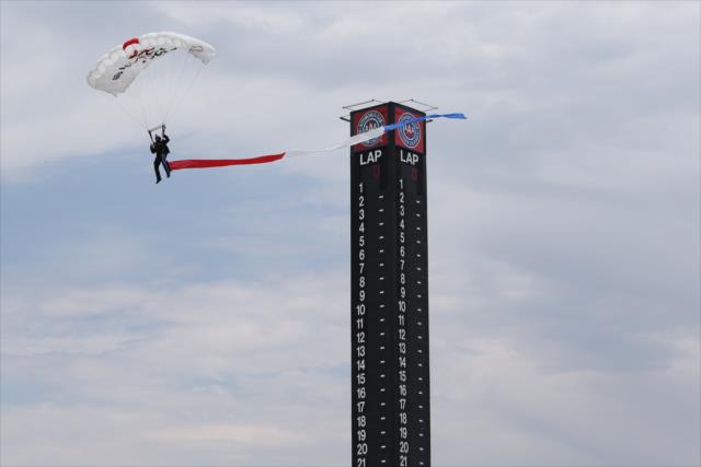 Team FasTrax drops in during pre-race festivities for the MAVTV 500 at Auto Club Speedway -- Photo by: Chris Jones