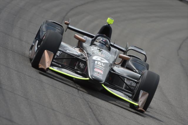 Josef Newgarden sets up for the frontstretch run during the MAVTV 500 at Auto Club Speedway -- Photo by: Chris Owens