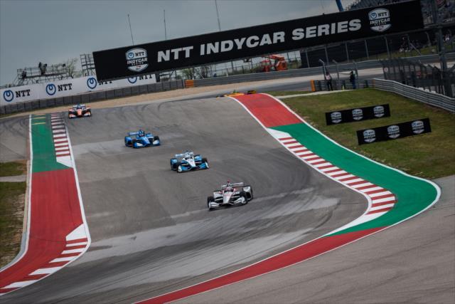 Will Power leads a pack of cars during NTT IndyCar Qualifying -- Photo by: Stephen King