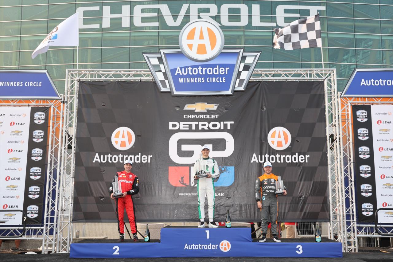 Will Power, Alex Palou, Felix Rosenqvist - Chevrolet Detroit Grand Prix presented by Lear - By: Chris Owens -- Photo by: Chris Owens