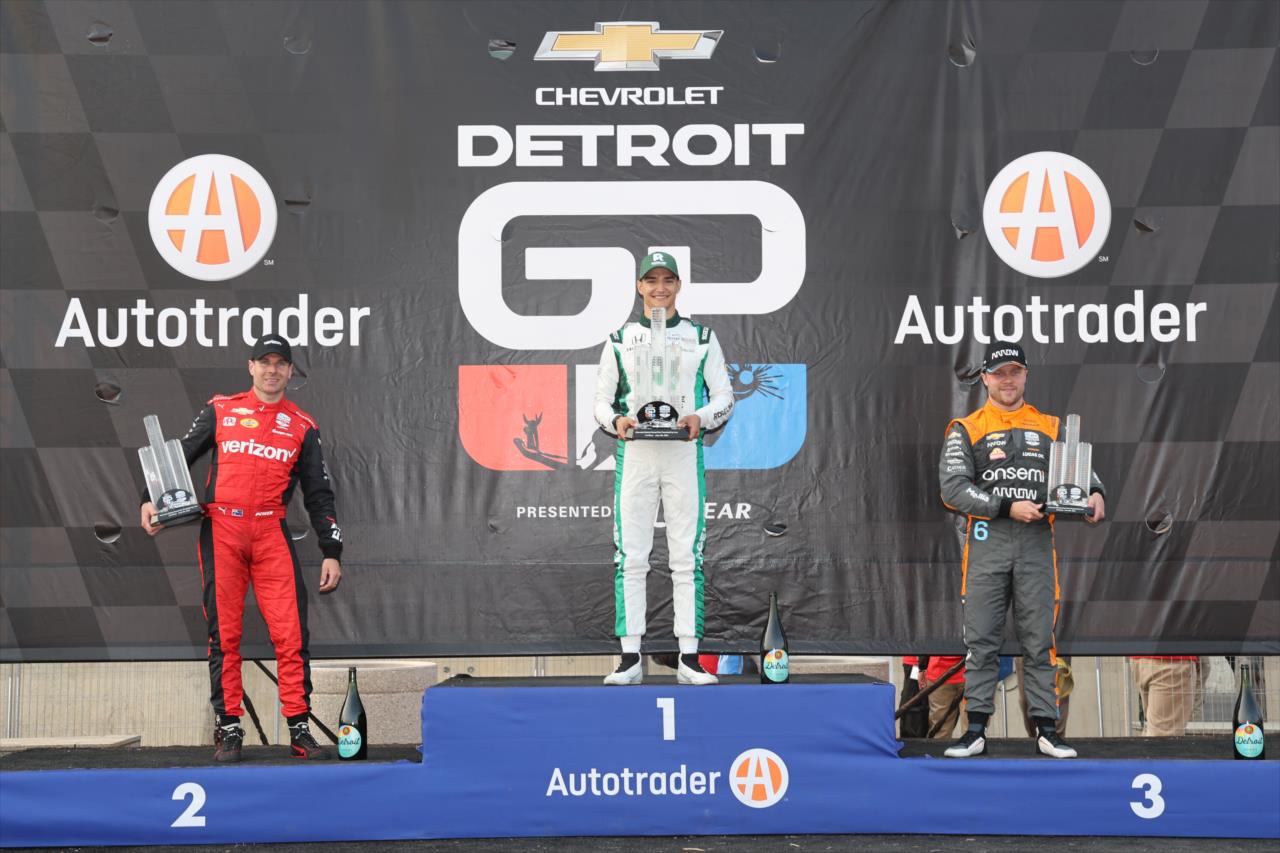 Will Power, Alex Palou, Felix Rosenqvist - Chevrolet Detroit Grand Prix presented by Lear - By: Chris Owens -- Photo by: Chris Owens