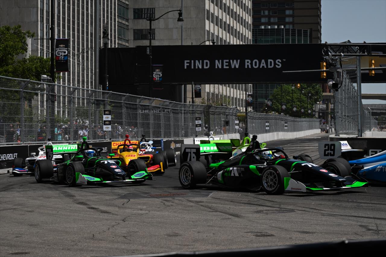 Rasmus Lindh and Matteo Nannini - INDY NXT By Firestone Detroit Grand Prix - By: James Black -- Photo by: James  Black