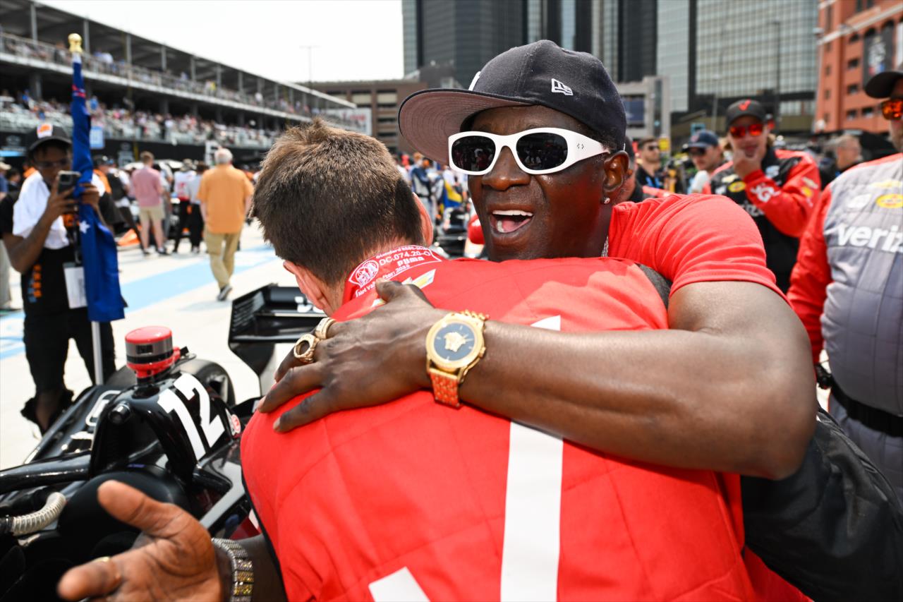 Flavor Flav with Will Power - Chevrolet Detroit Grand Prix presented by Lear - By: James Black -- Photo by: James  Black