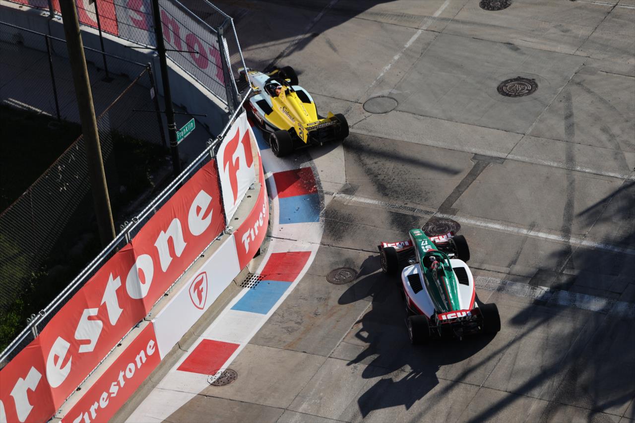 Nikita Johnson and Salvador de Alba - Detroit Grand Prix - INDY NXT by Firestone - By: Joe Skibinski -- Photo by: Joe Skibinski