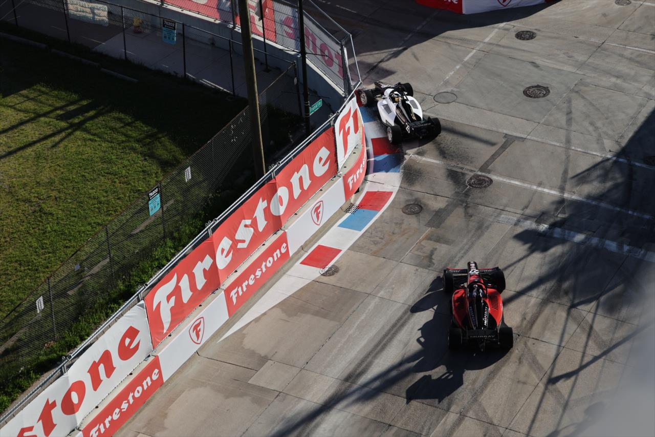 Lochie Hughes leads Seb Murray - Detroit Grand Prix - INDY NXT by Firestone - By: Joe Skibinski -- Photo by: Joe Skibinski