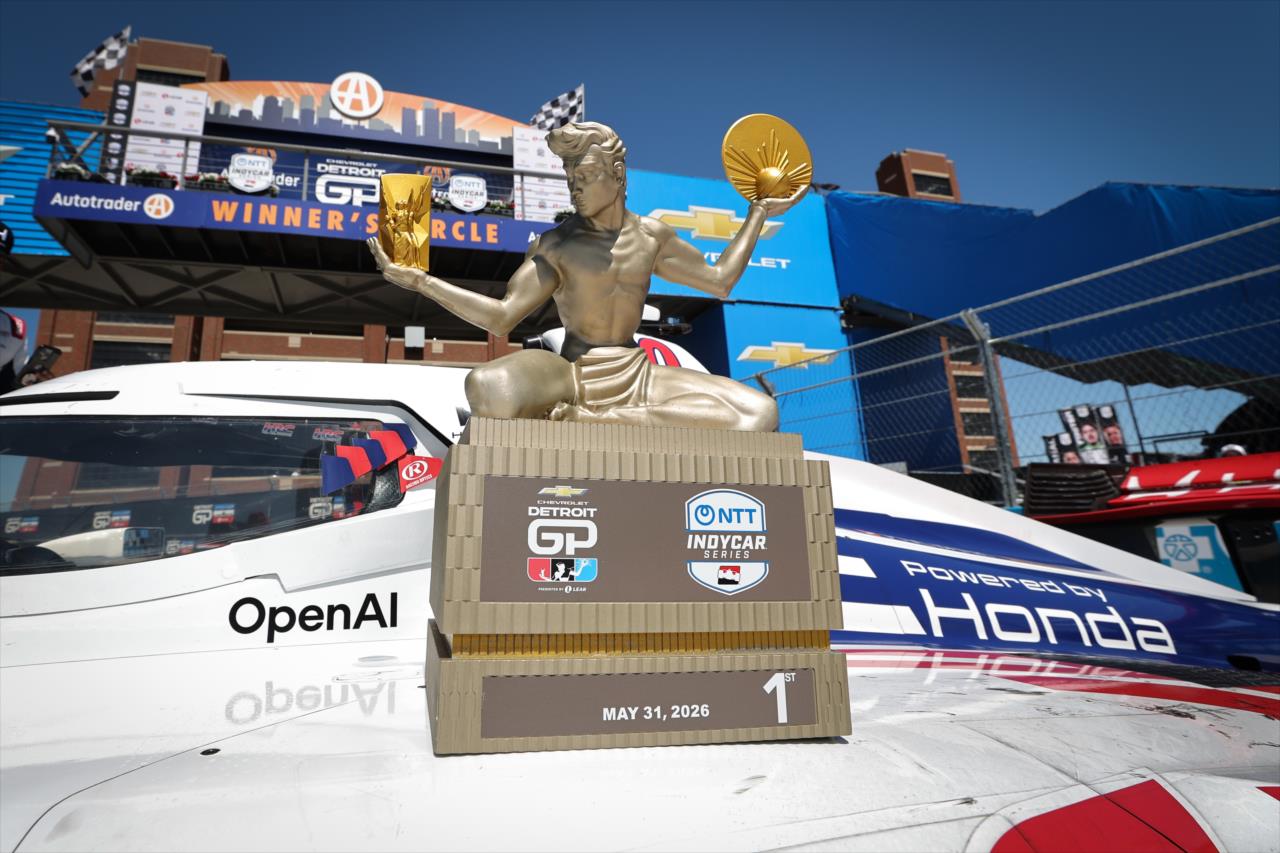 Alex Palou's Trophy - Chevrolet Detroit Grand Prix - By: James Black -- Photo by: Chris Owens