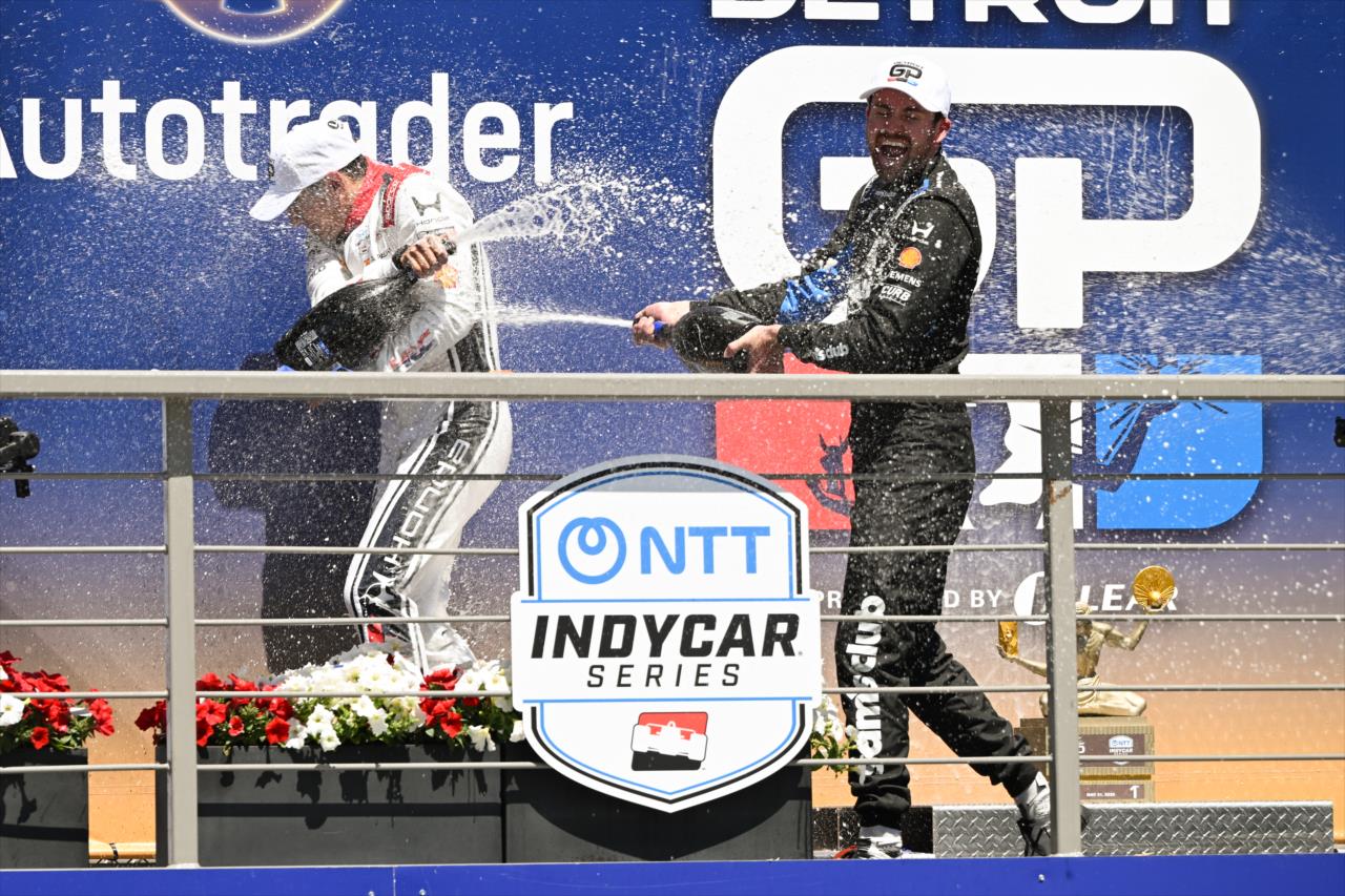 Alex Palou and Kyle Kirkwood - Chevrolet Detroit Grand Prix - By: James Black -- Photo by: James  Black