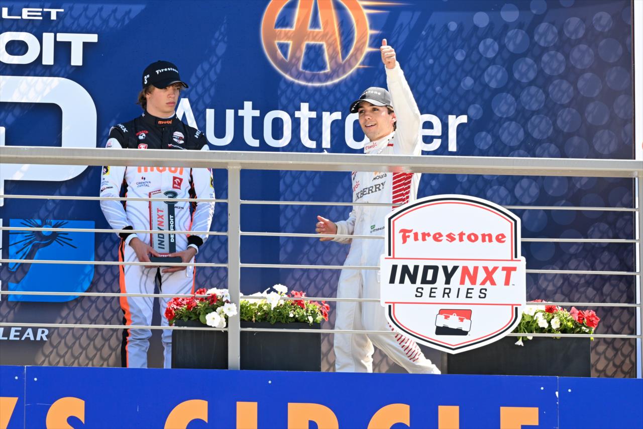 Enzo Fittipaldi, Tymek Kucharczyk - Detroit Grand Prix - INDY NXT by Firestone - By: James Black -- Photo by: James  Black