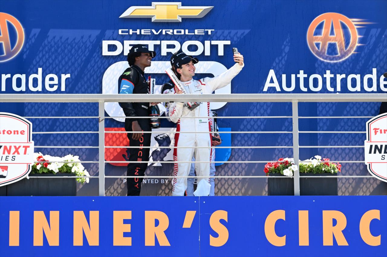 Myles Rowe and Enzo Fittipaldi - Detroit Grand Prix - INDY NXT by Firestone - By: James Black -- Photo by: James  Black