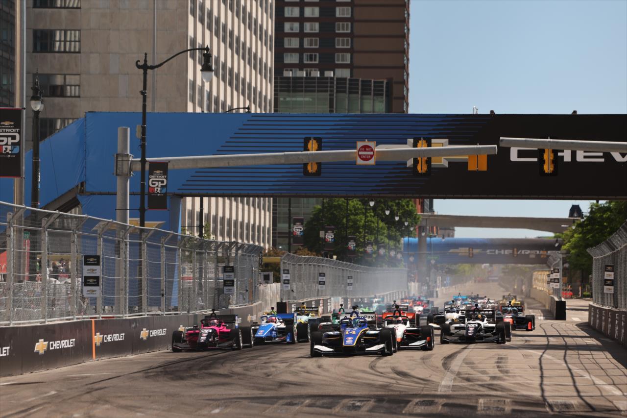 Alessandro de Tullio leads the field - INDY NXT by Firestone - By: Joe Skibinski -- Photo by: Joe Skibinski