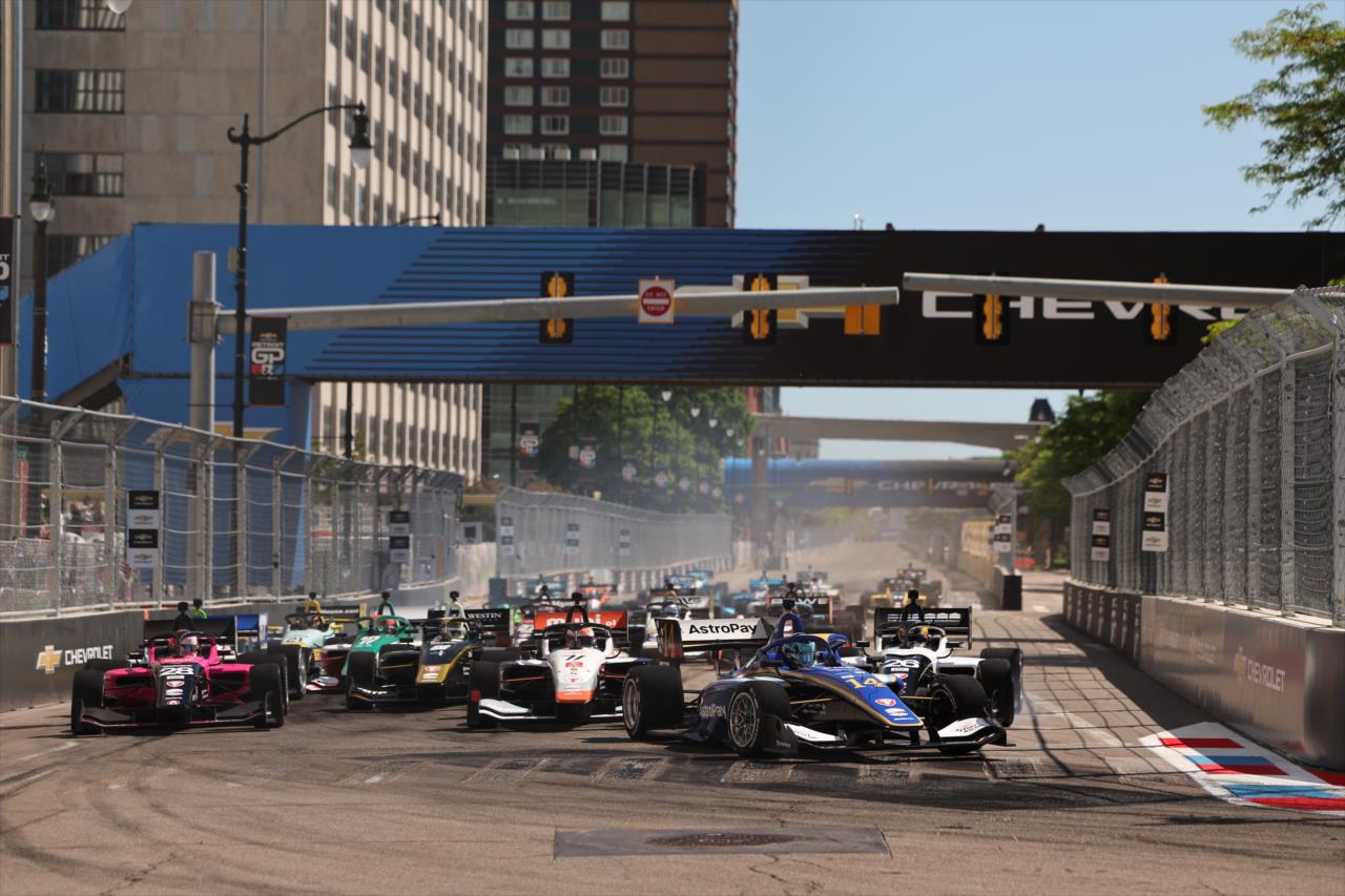 Alessandro de Tullio leads the field - INDY NXT by Firestone - By: Joe Skibinski -- Photo by: Joe Skibinski
