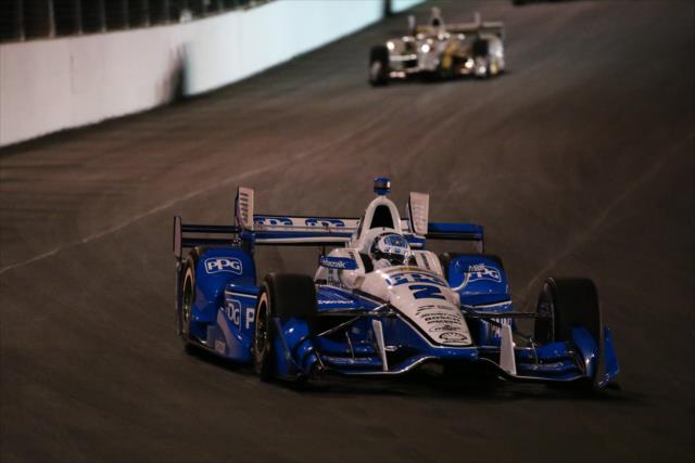 Josef Newgarden dives into Turn 3 during the Bommarito Automotive Group 500 at Gateway Motorsports Park -- Photo by: Bret Kelley