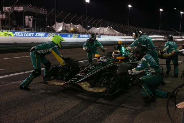JR Hildebrand comes in for tires and fuel on pit lane during the Bommarito Automotive Group 500 at Gateway Motorsports Park -- Photo by: Chris Jones