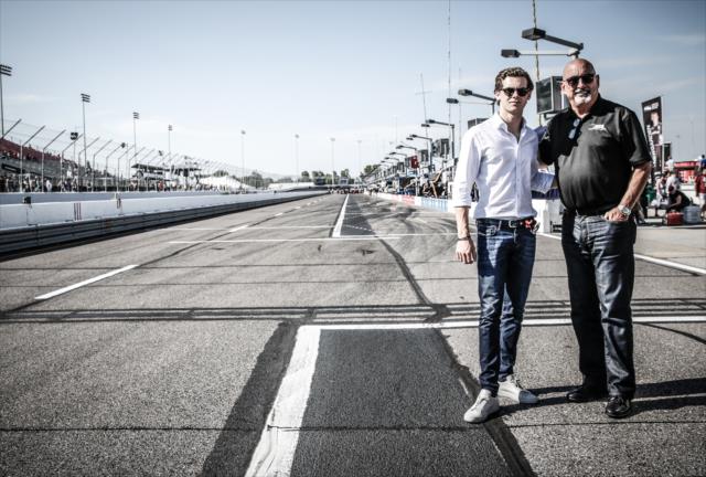 Harrison Newey and Bobby Rahal on pit lane at Gateway Motorsports Park -- Photo by: Shawn Gritzmacher