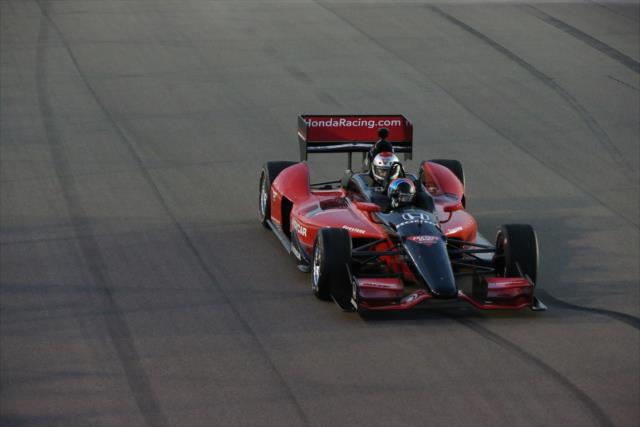 Arie Luyendyk Jr. pilots the two-seater down the frontstretch during the parade laps prior to the start of the Bommarito Automotive Group 500 at Gateway Motorsports Park -- Photo by: Chris Jones