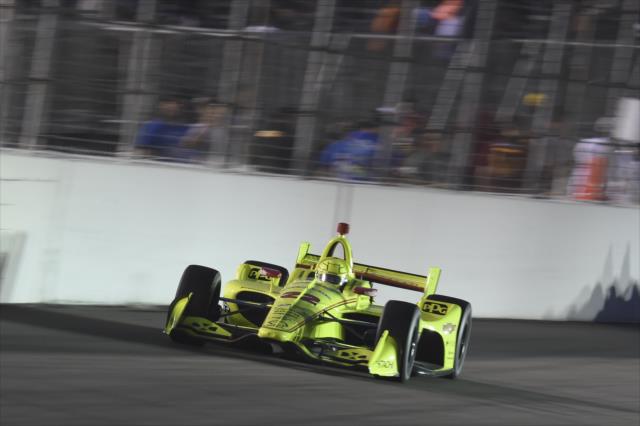 Simon Pagenaud streaks down the frontstretch during the Bommarito Automotive Group 500 at Gateway Motorsports Park -- Photo by: Chris Owens