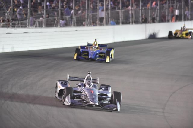 Josef Newgarden and Alexander Rossi set up for Turn 1 during the Bommarito Automotive Group 500 at Gateway Motorsports Park -- Photo by: Chris Owens
