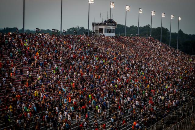 A fantastic crowd fills the grandstands prior to the start of the Bommarito Automotive Group 500 at Gateway Motorsports Park -- Photo by: Shawn Gritzmacher