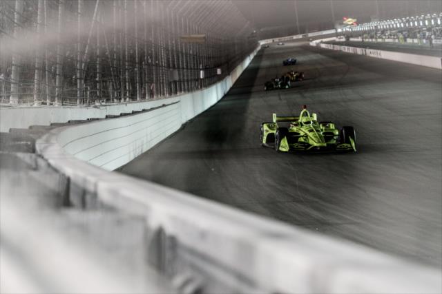 Simon Pagenaud sets up for Turn 1 during the Bommarito Automotive Group 500 at Gateway Motorsports Park -- Photo by: Shawn Gritzmacher