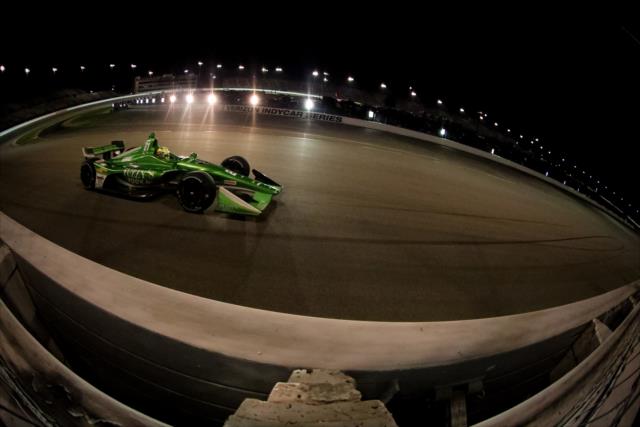 Spencer Pigot makes his exit of Turn 2 during the Bommarito Automotive Group 500 at Gateway Motorsports Park -- Photo by: Shawn Gritzmacher