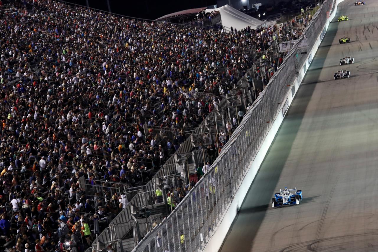 A packed grandstand for the Bommarito Automotive Group 500 -- Photo by: Joe Skibinski