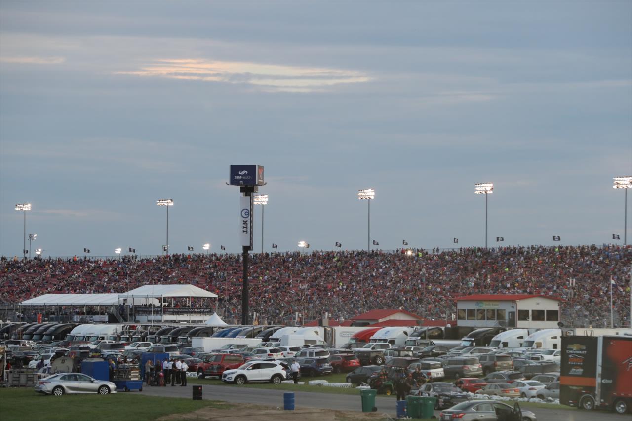 A packed grandstand at World Wide Technology Raceway -- Photo by: Chris Jones