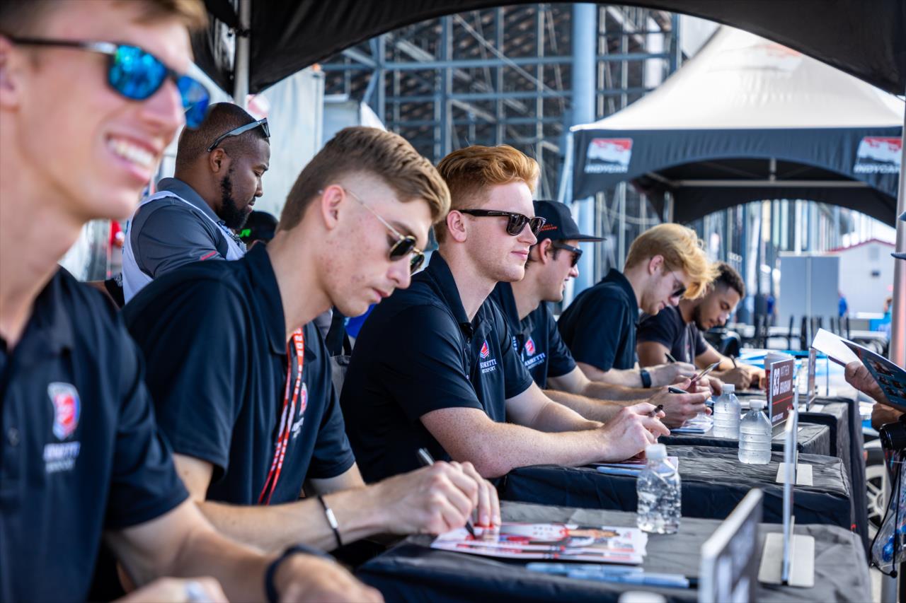 Drivers at Autograph Session - Indy Lights at World Wide Technology Raceway - By: Sean Birkle -- Photo by: Sean Birkle