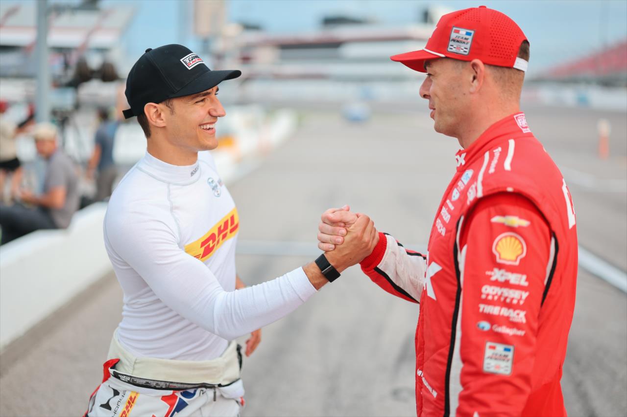 Alex Palou and Scott McLaughlin - Bommarito Automotive Group 500 - By: Chris Owens -- Photo by: Chris Owens