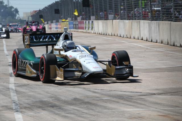 Ed Carpenter on course during an early caution period of Race 2 of the Shell and Pennzoil Grand Prix of Houston -- Photo by: Chris Jones