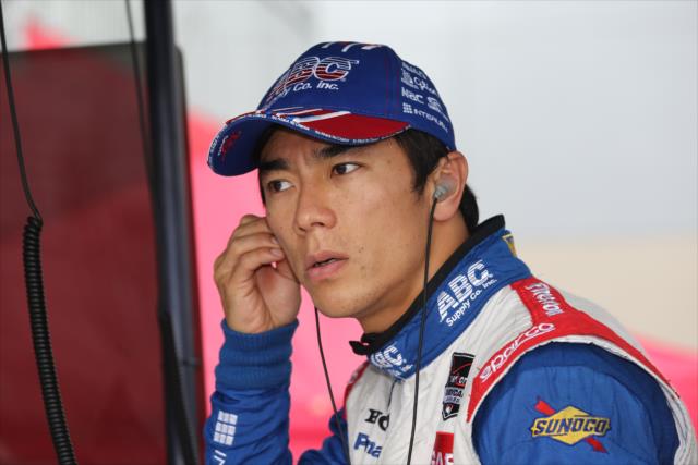 Takuma Sato prepares for Qualifying for Race 2. -- Photo by: Chris Jones