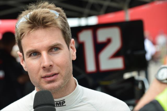 Will Power is interviewed. -- Photo by: Chris Owens