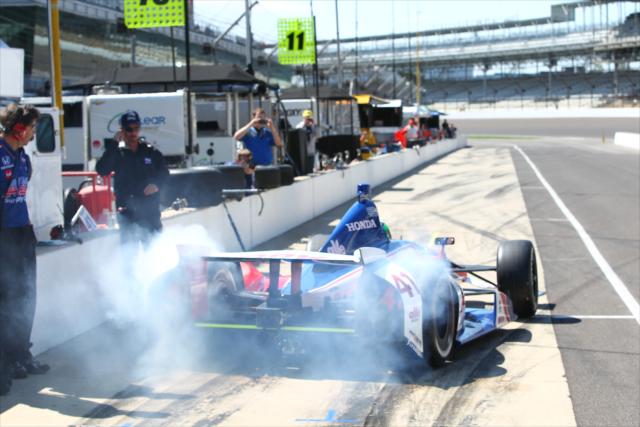 Conor Daly leaves pit lane -- Photo by: Chris Jones