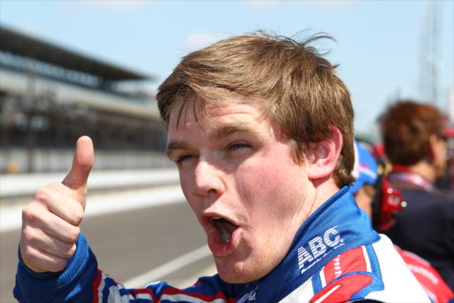 An excited Conor Daly -- Photo by: Chris Jones